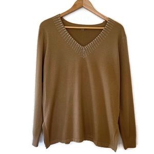 Vila Milano women’s wool blend sweater with accents size XL